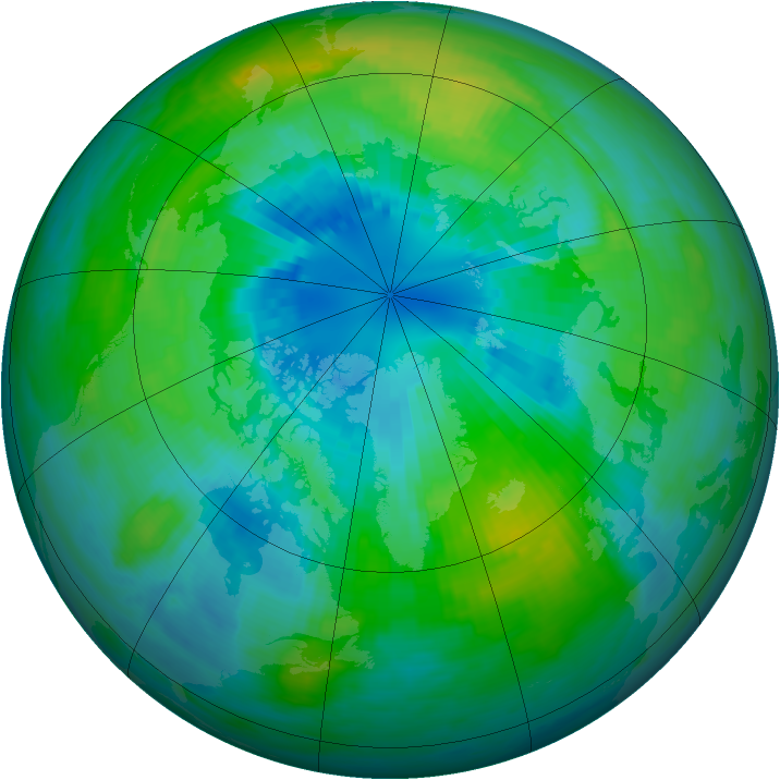 Arctic ozone map for 02 October 1982